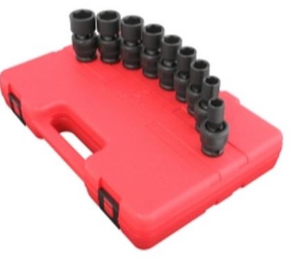 ST2657 - 9 PIECE 1/2" DRIVE UNIVERSAL STANDARD SAE IMPACT SOCKET SET