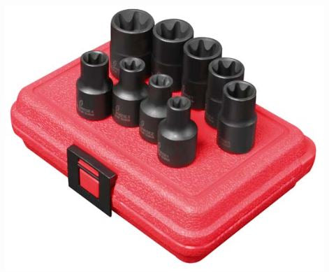 ST2690SE - 1/2" DR. 9 PC. EXTERNAL STAR IMPACT SOCKET SET