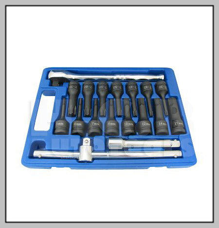 18 PCS IMPACT HEXAGON & TX-STAR WRENCH SET