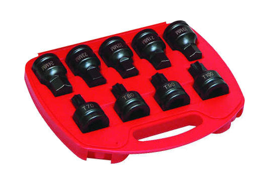 HCB-C2230 - 3/4" DRIVE HEXAGON & TX-STAR IMPACT BIT SOCKET KIT (9 PCS) (61mm)